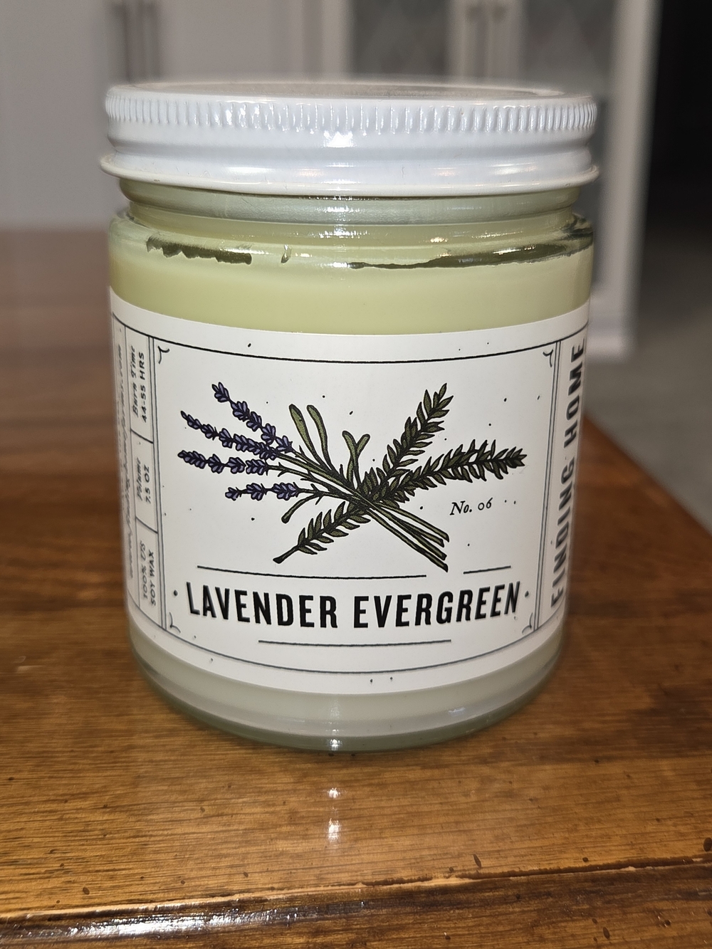 Lavender Evergreen Scented Single Wick Soy Wax Candle